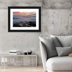 Rocky Coast Sunset Wall Art