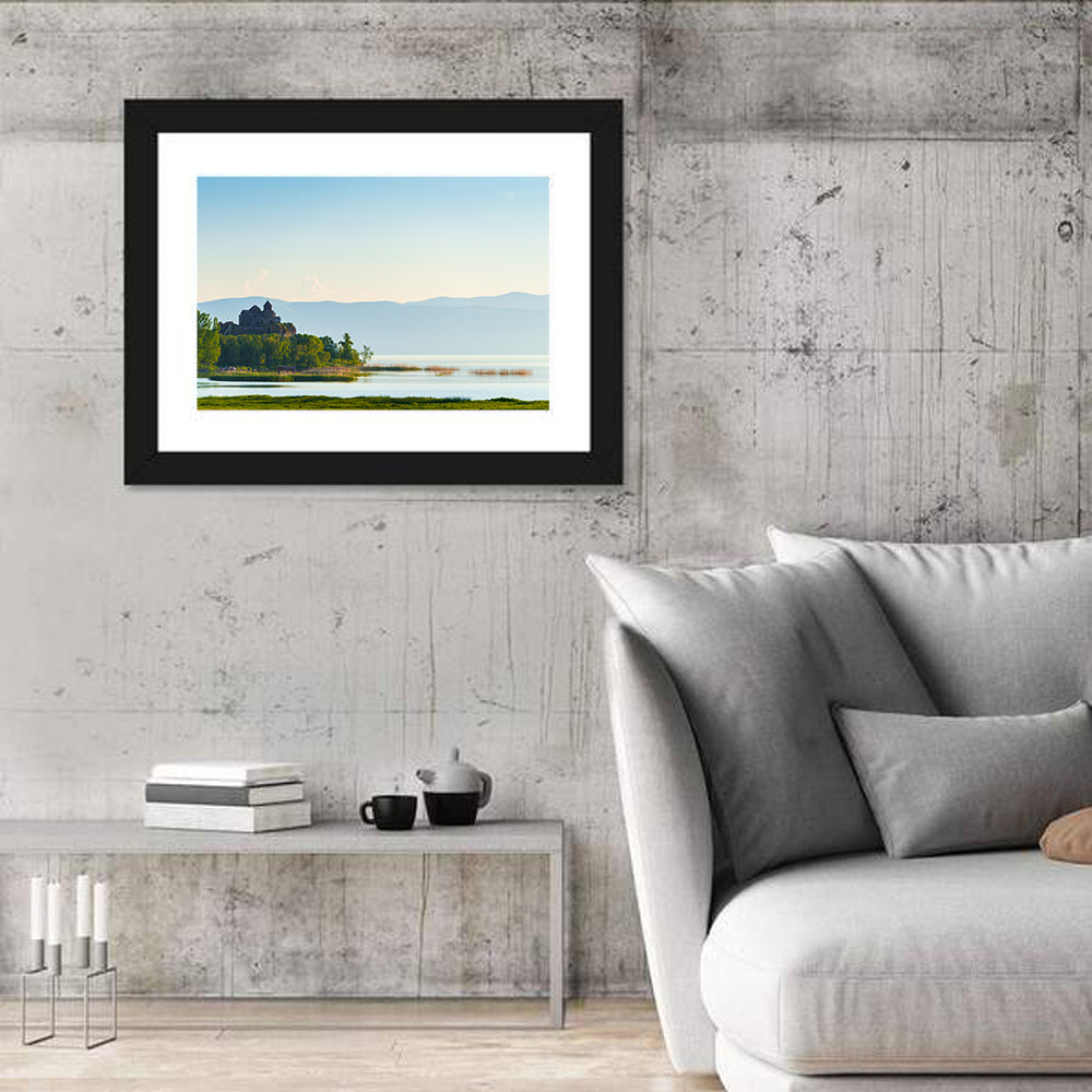 Sevanavank on Lake Sevan Wall Art in a room, landscape