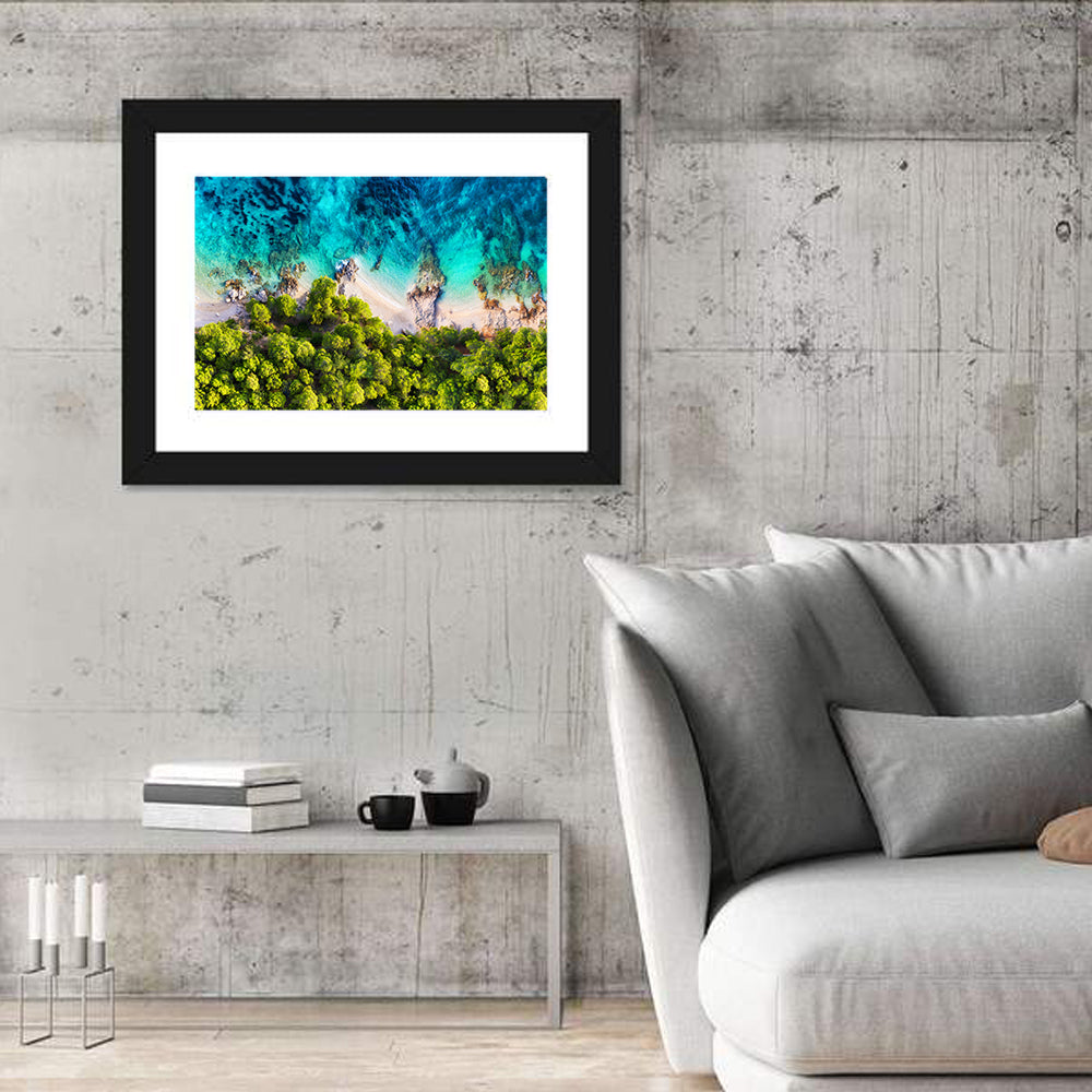 Croatian Turquoise Coastline Wall Art