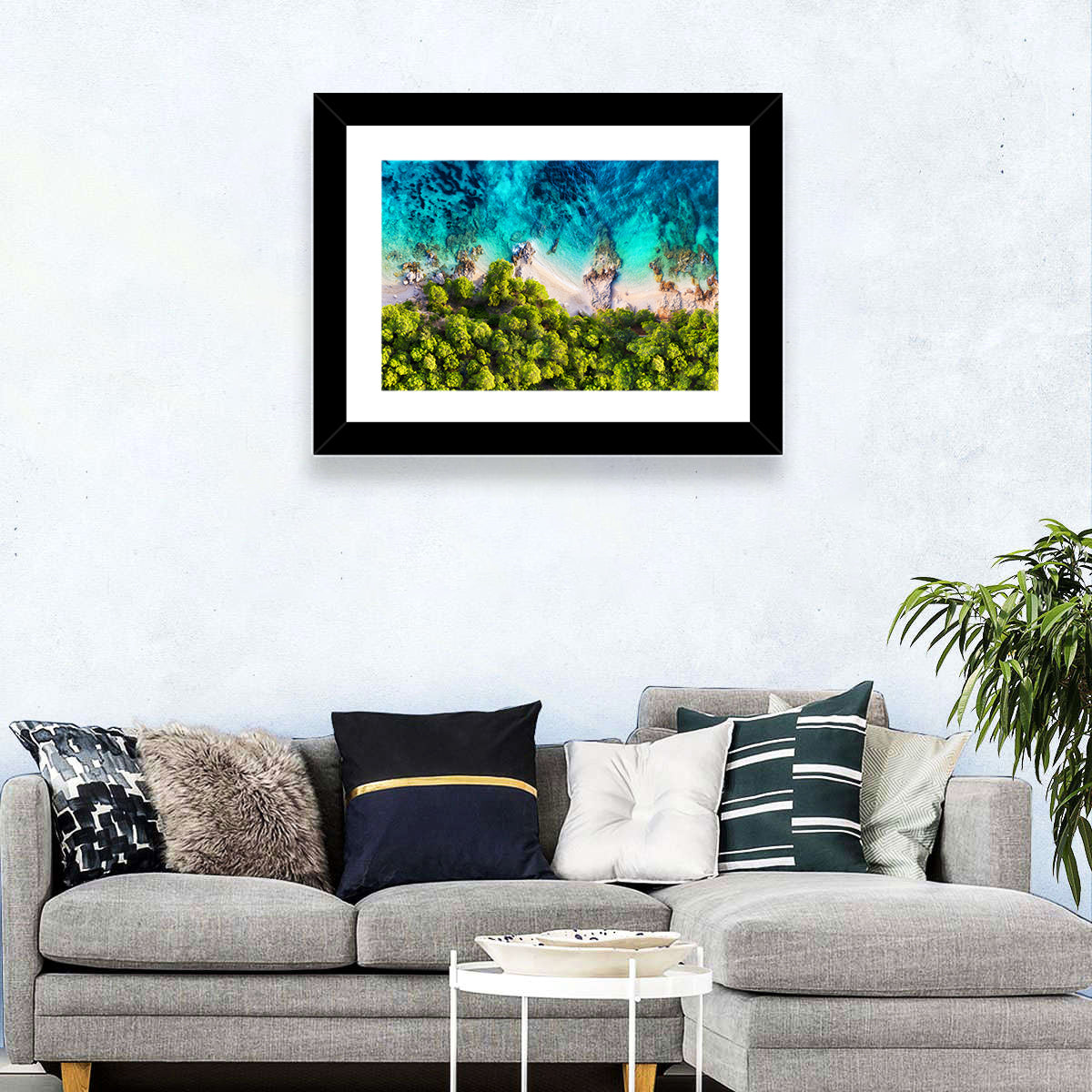Croatian Turquoise Coastline Wall Art