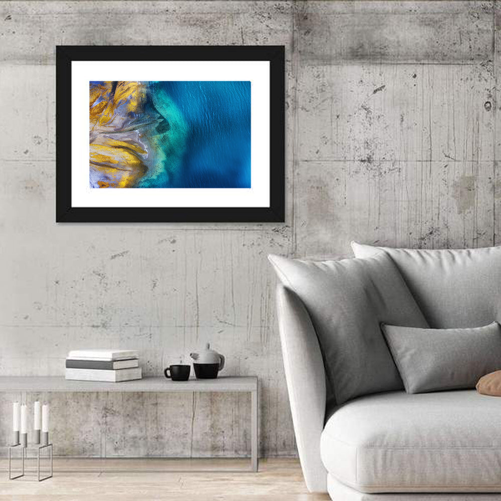 Golden Coast Abstract Wall Art