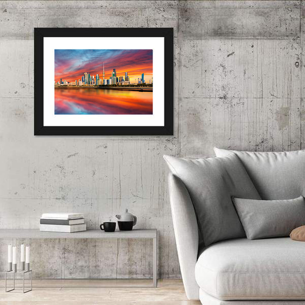 Shuwaikh Port at Dusk Wall Art