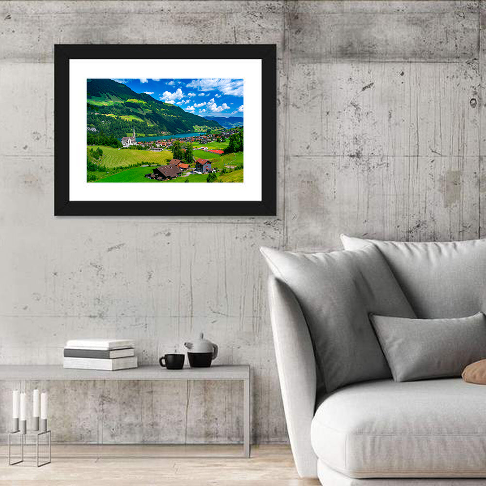 Lungern Village Panorama Wall Art