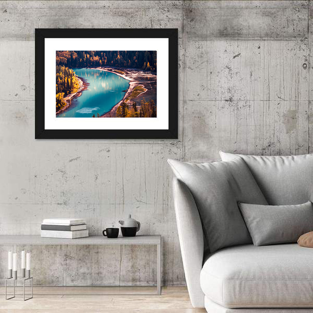 Kanas River Wall Art in a room, landscape