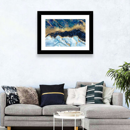 Marble Gold Glitter Abstract I Wall Art