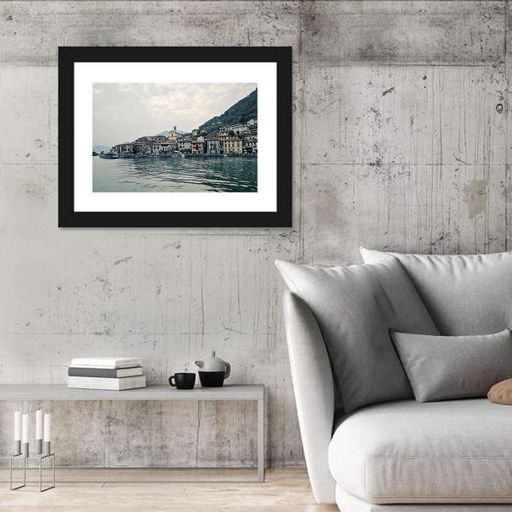 Varenna Harbor, Lake Como Wall Art in a room, landscape