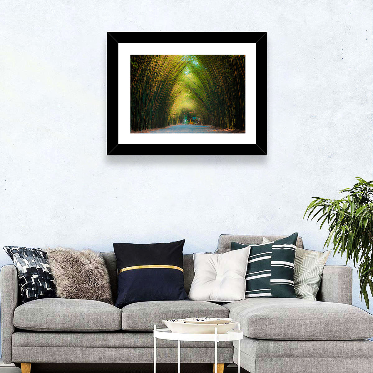Arched Bamboo Tunnel Wall Art