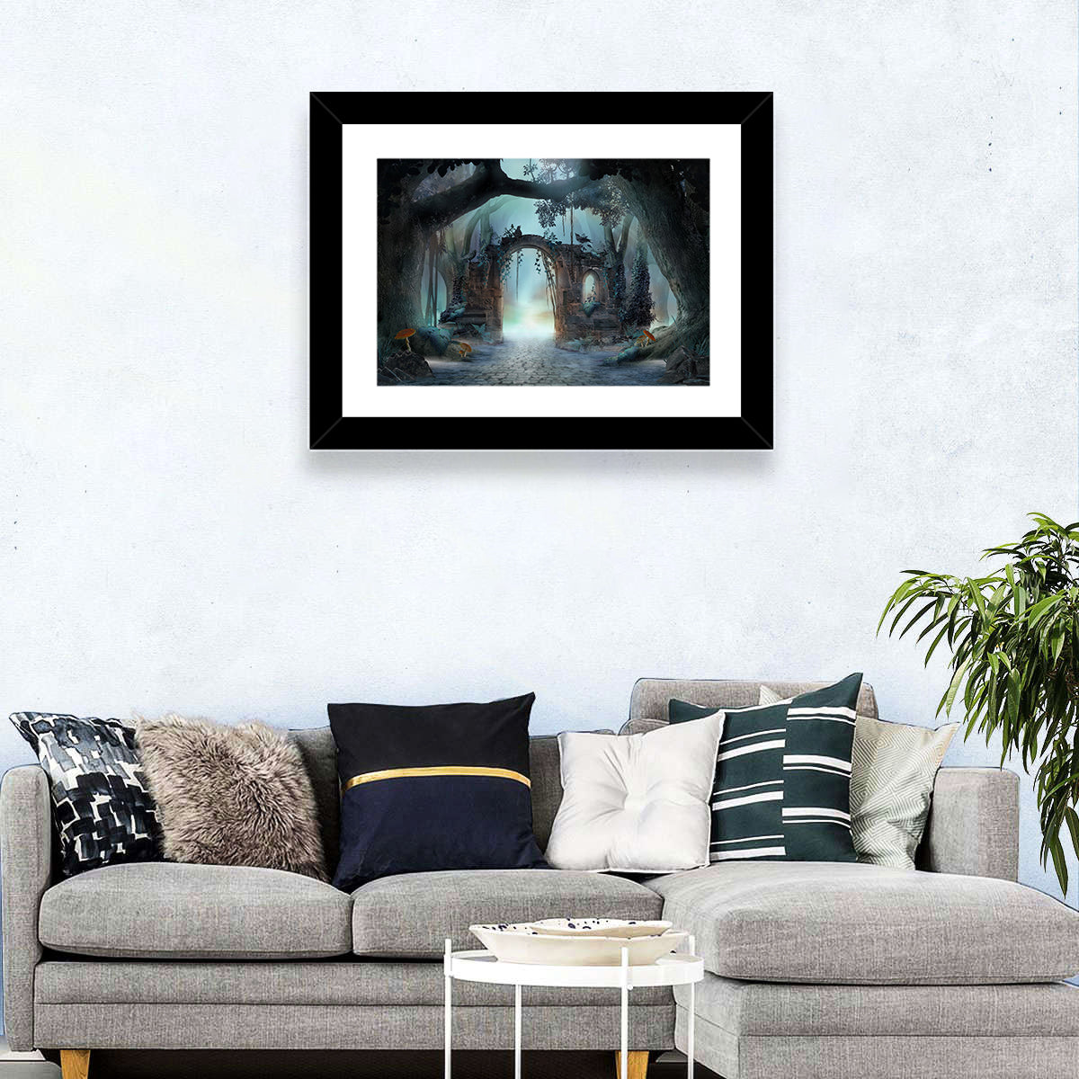 Enchanted Foggy Forest Wall Art