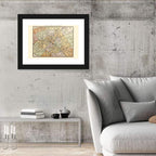 Plan of Paris Wall Art