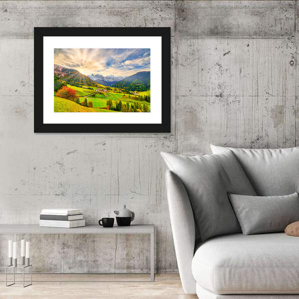Santa Magdalena Valley at Golden Hour Wall Art