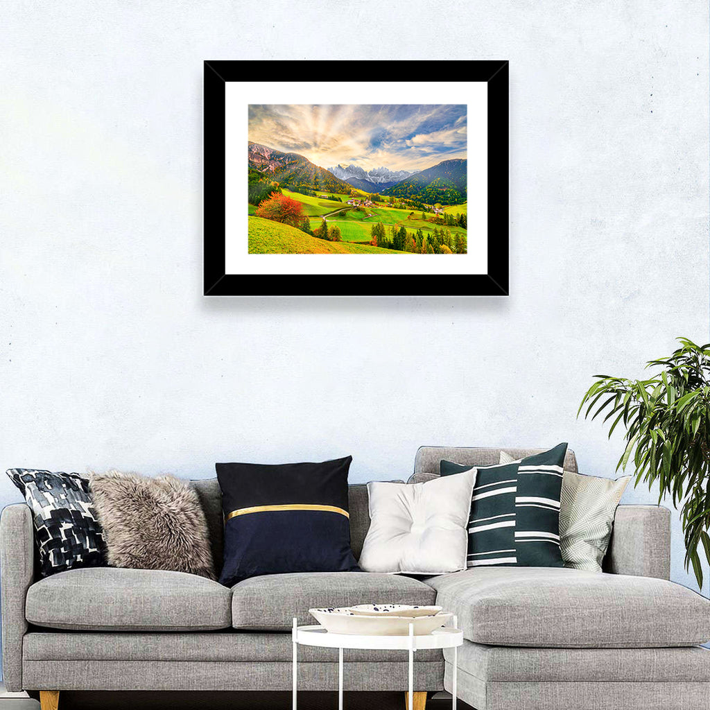 Santa Magdalena Valley at Golden Hour Wall Art