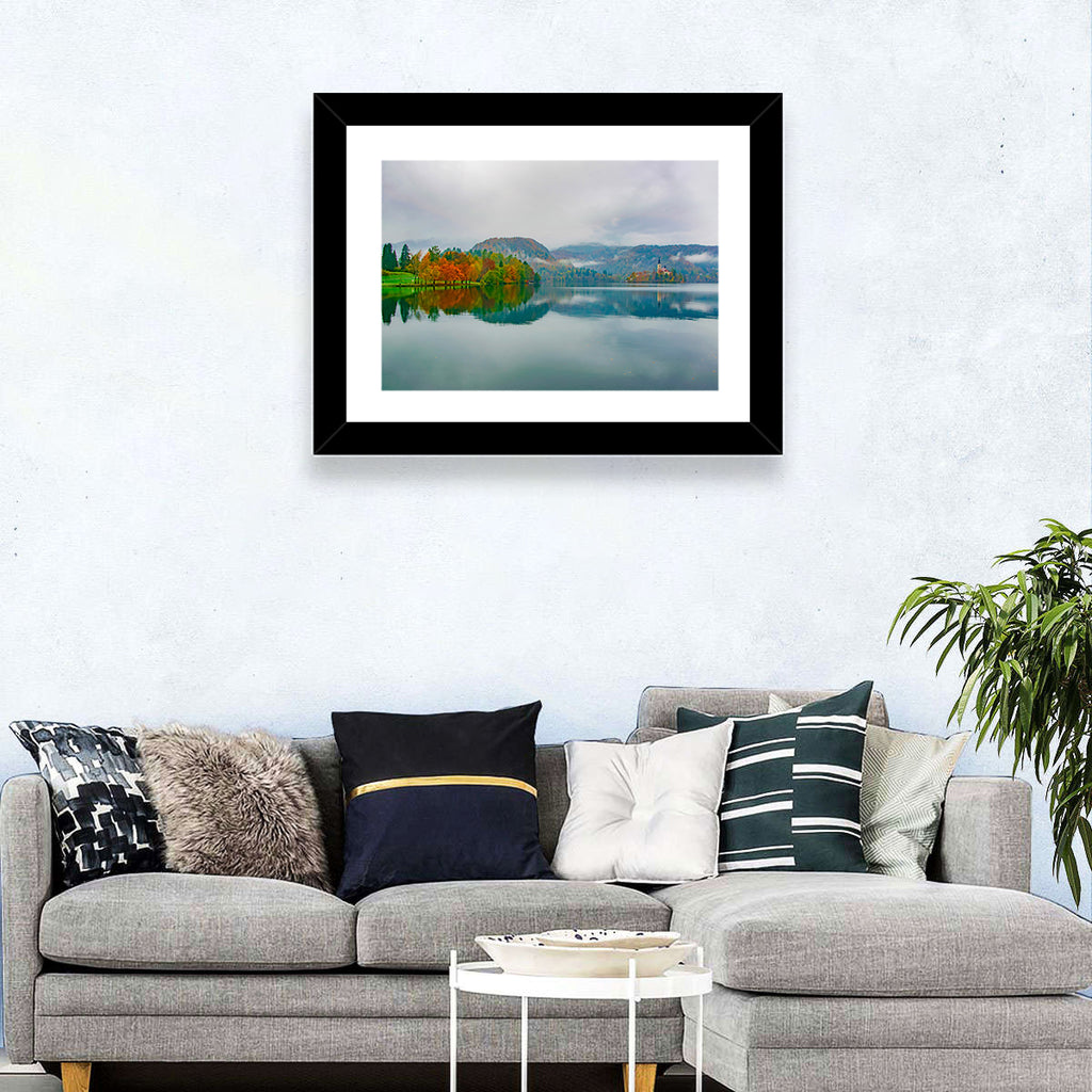 Lake Bled Island Church Wall Art
