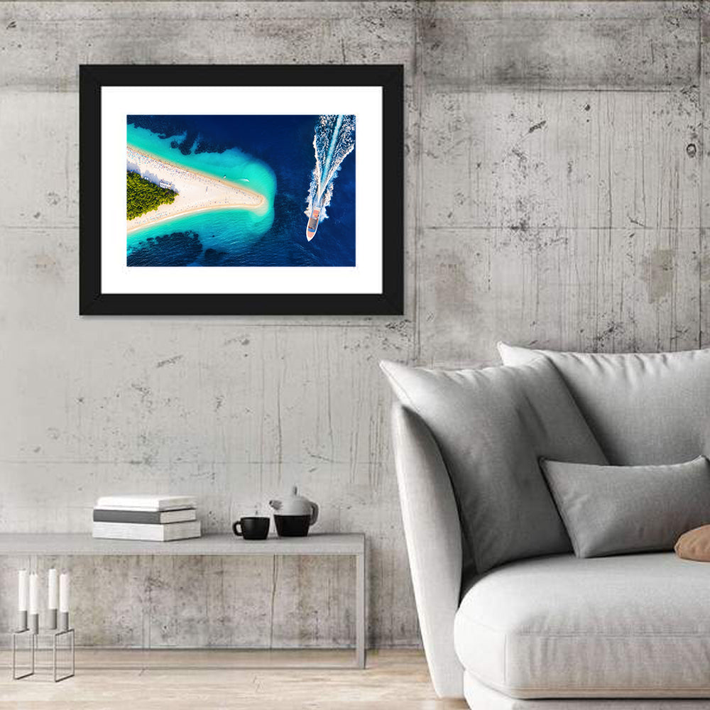 Zlatni Rat Beach Aerial, Bol Croatia Wall Art