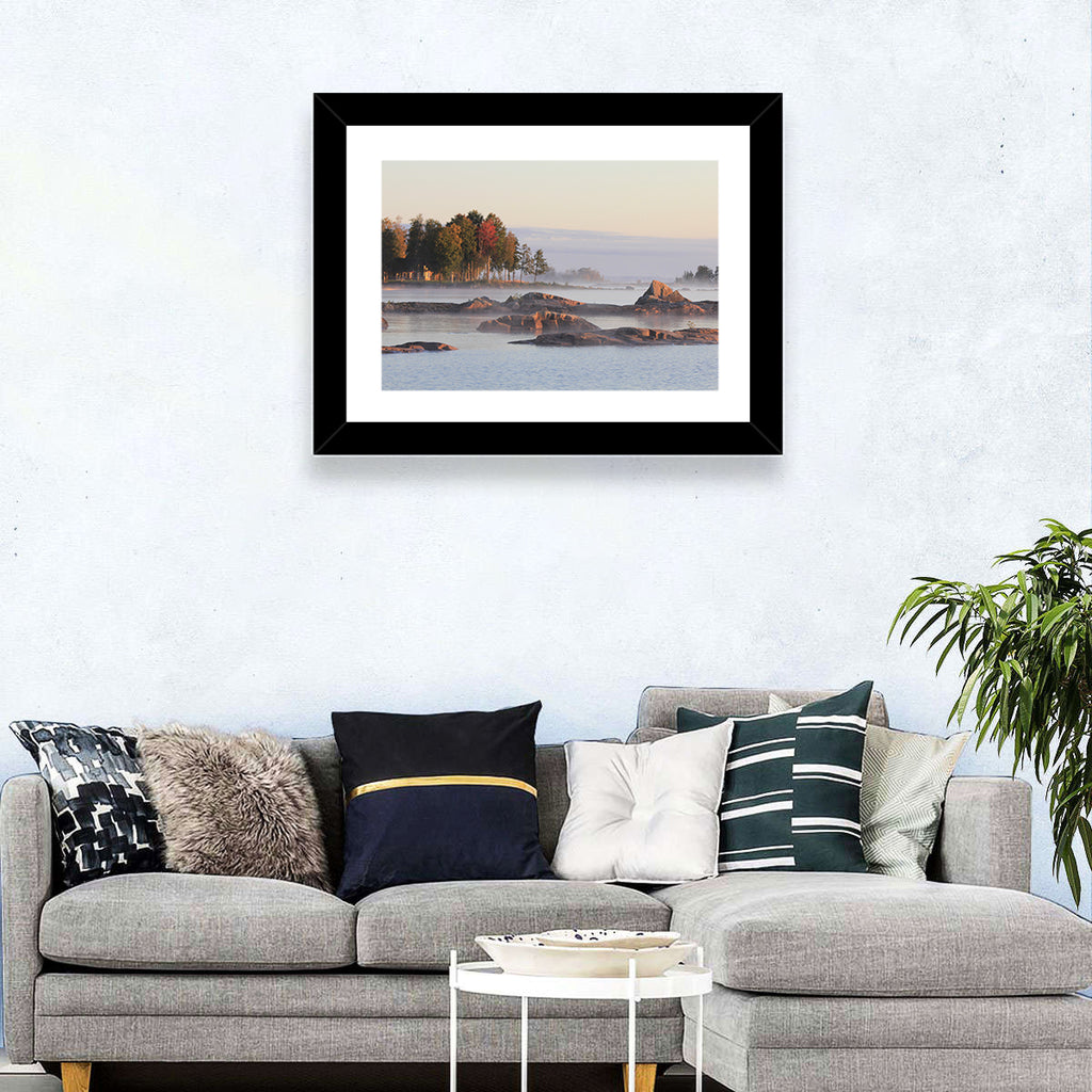 Lake Vanern Misty Shoreline Wall Art