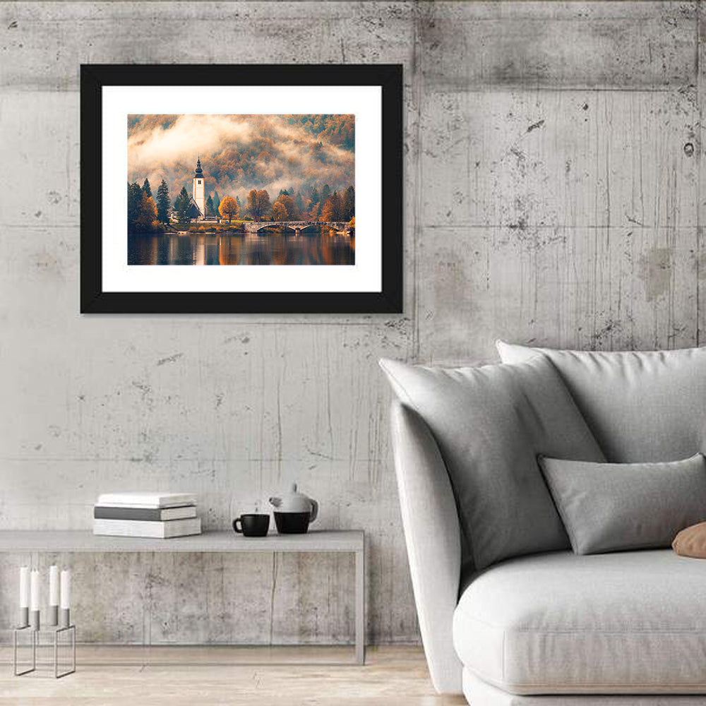 Lake Bohinj Foggy Morning Wall Art