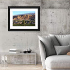 Bamiyan Valley Cliff Niche at Golden Hour Wall Art