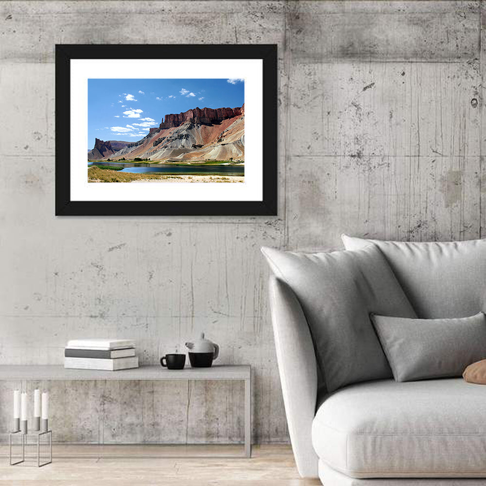 Band-e Amir Lakes and Rock Spire Wall Art in a room, landscape