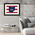 Ohio State Map Wall Art