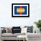 Keystone State Map Graphic Wall Art
