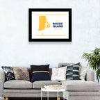 Rhode Island Map Wall Art