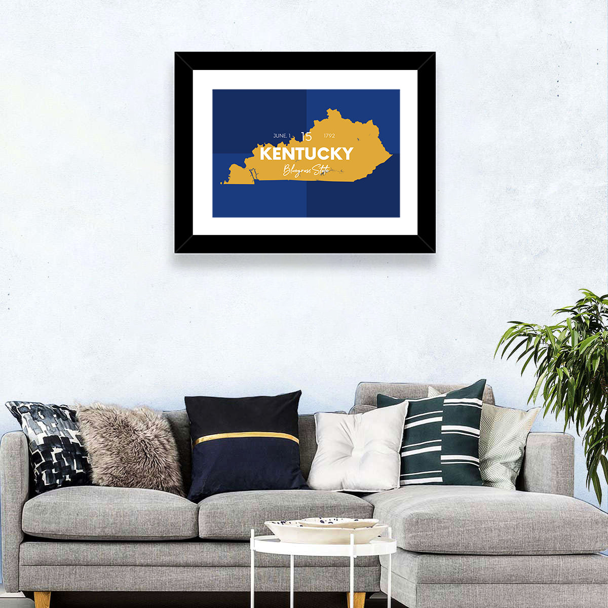 Kentucky State Map Wall Art