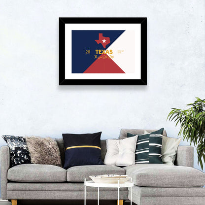 Texas State Map Wall Art