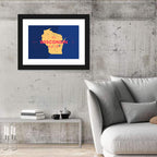 Badger State Map Wall Art