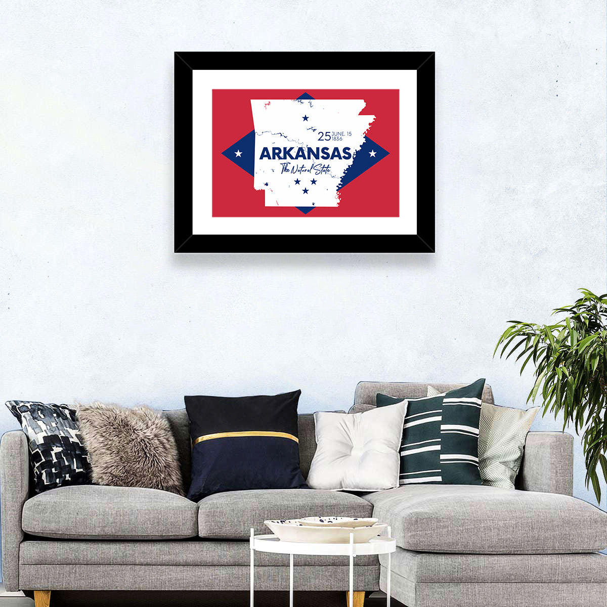 Arkansas State Map Wall Art