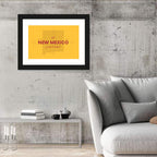 New Mexico Typographic Map 1912 Wall Art