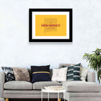 New Mexico Typographic Map 1912 Wall Art