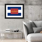 Colorado State Flag Map Wall Art