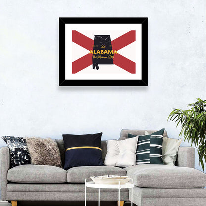 Alabama State Map Wall Art