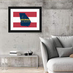 Georgia Silhouette Map Wall Art