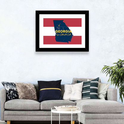 Georgia State Map Wall Art