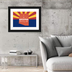 Arizona State Map Wall Art