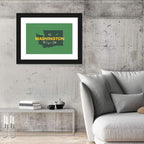 Minimalist Washington State Map Wall Art