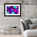 Neon Tropical Leaves Wall Art