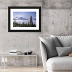 Scandinavian Mountain Range with Frozen Lake Wall Art