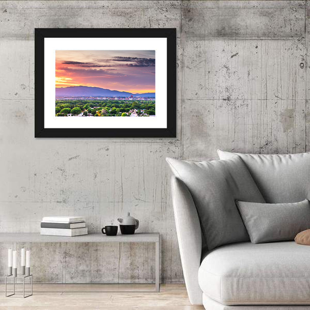 Albuquerque Skyline at Dusk Wall Art