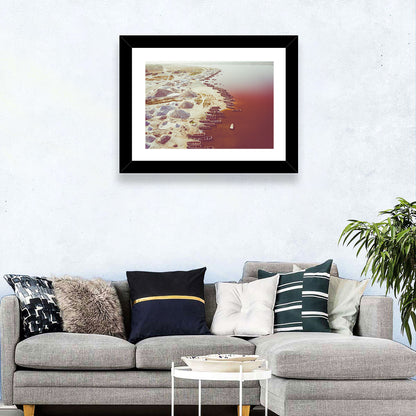 Lake Retba Aerial Wall Art