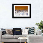 Lac Rose Boats Aerial View Wall Art