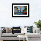 Paris Dusk Street, Eiffel Tower Wall Art