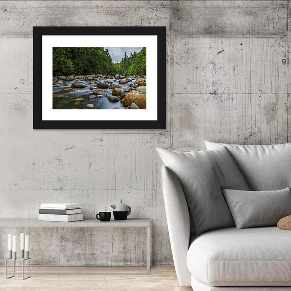 Lynn Canyon Riverbed Forest Wall Art