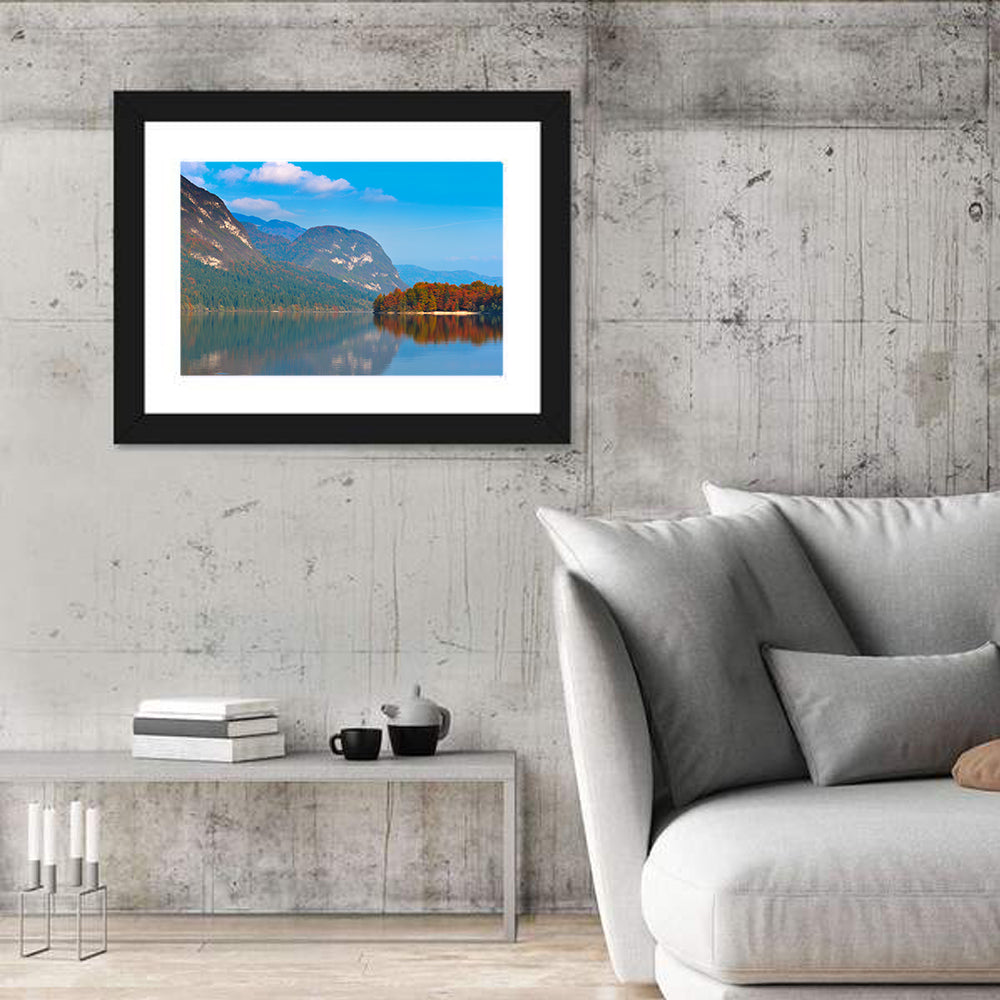 Lake Bohinj Autumn Reflection Wall Art