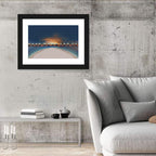 Overwater Bungalows at Golden Dusk Wall Art