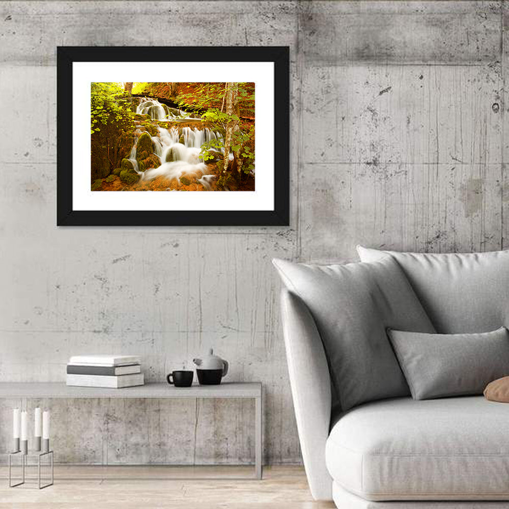 Plitvice Autumn Stream Wall Art