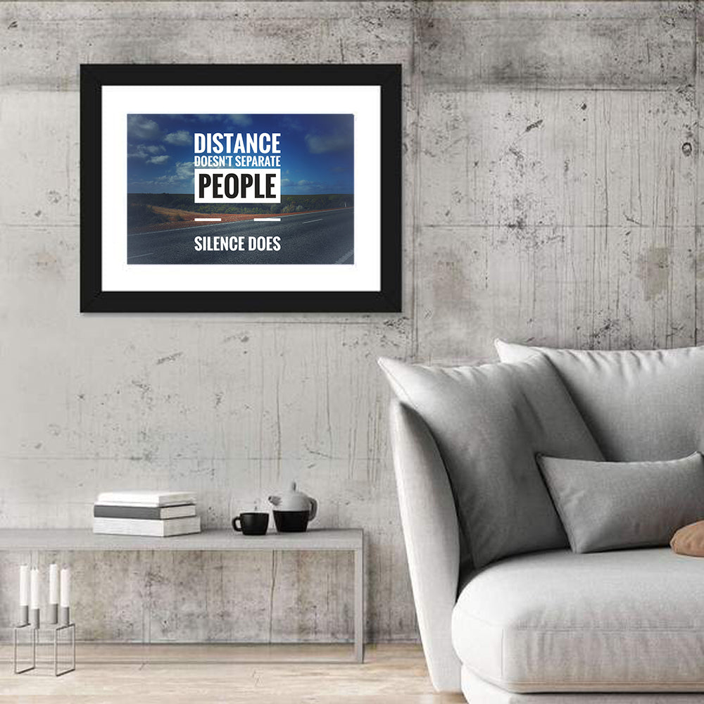 Silence Separates People Wall Art in a room, landscape