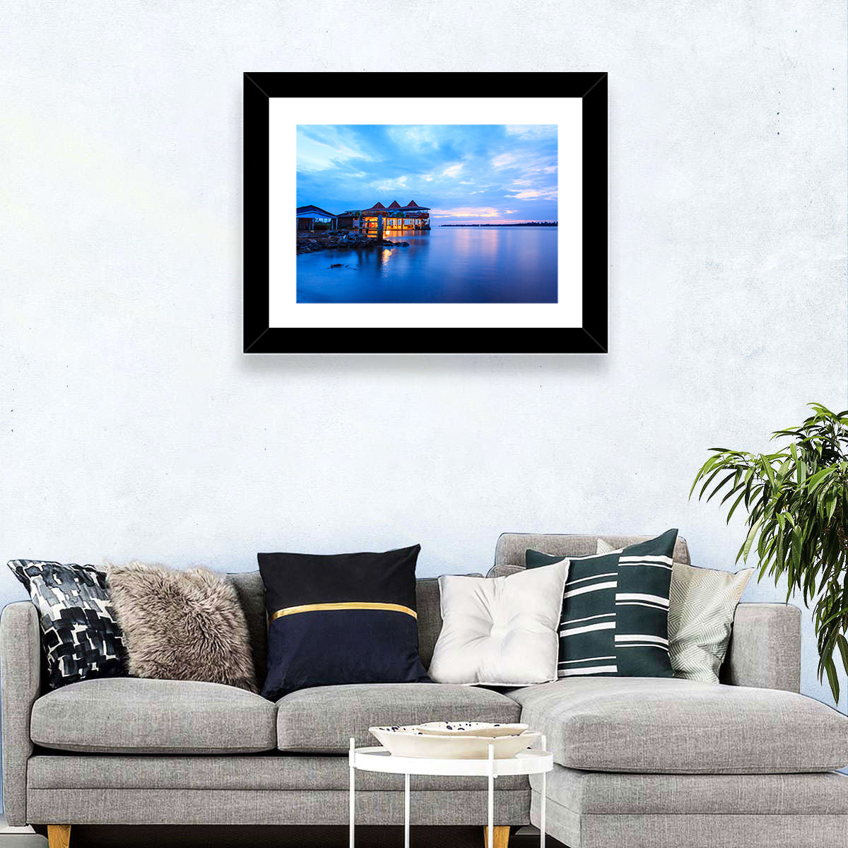 Twilight Restaurant on Lake Victoria Wall Art in a room, landscape