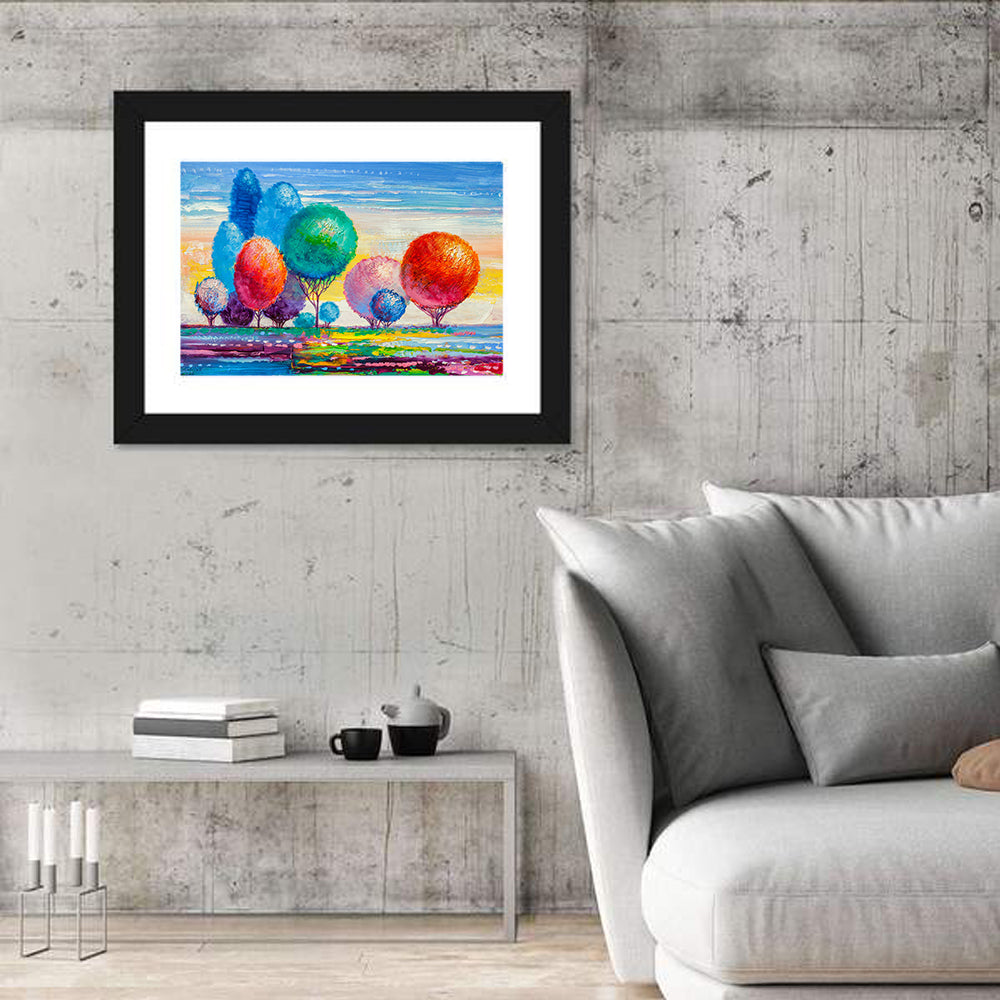 Autumn Trees at Sunset Wall Art