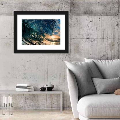 Ocean Wave Sunset Wall Art
